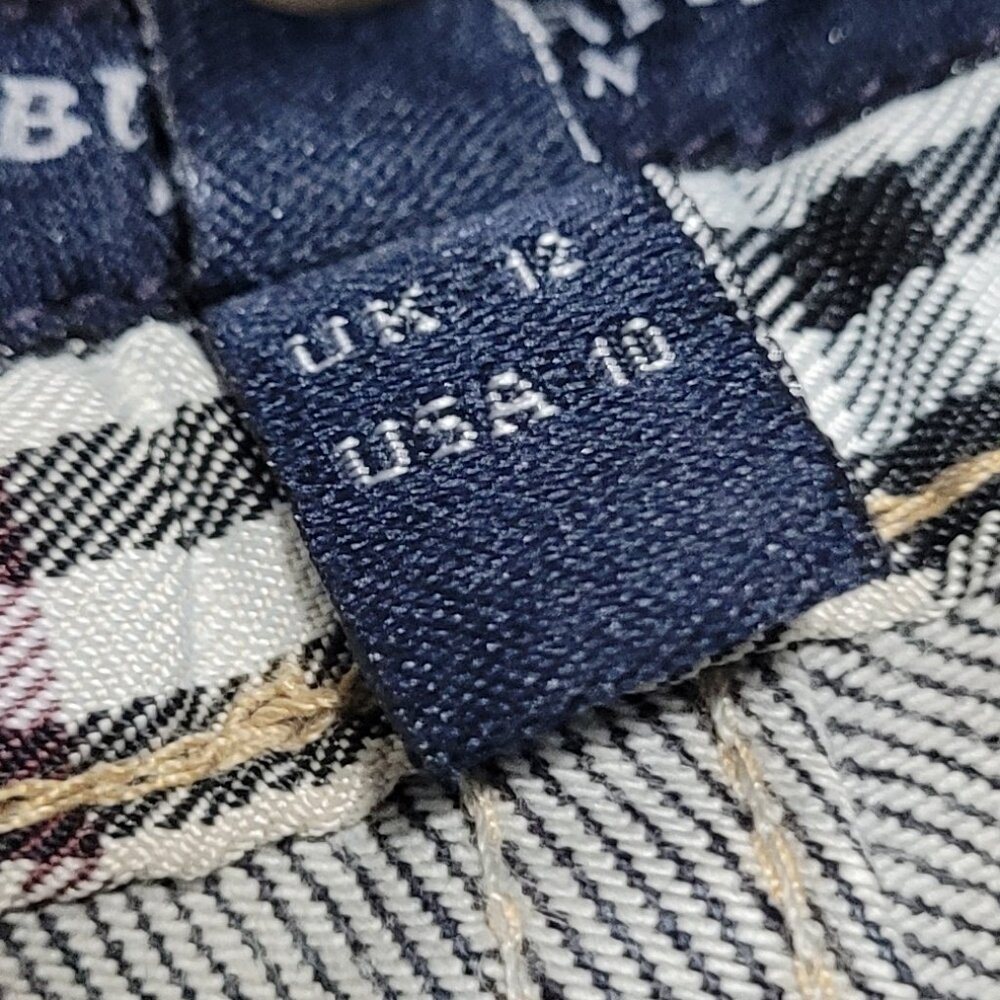 Women's Burberry Dark Blue Denim Wide Leg Jeans - Picture 4 of 6